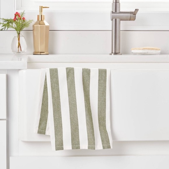 Threshold Cotton Striped Kitchen Towel Set of 2 - Picture 1 of 5